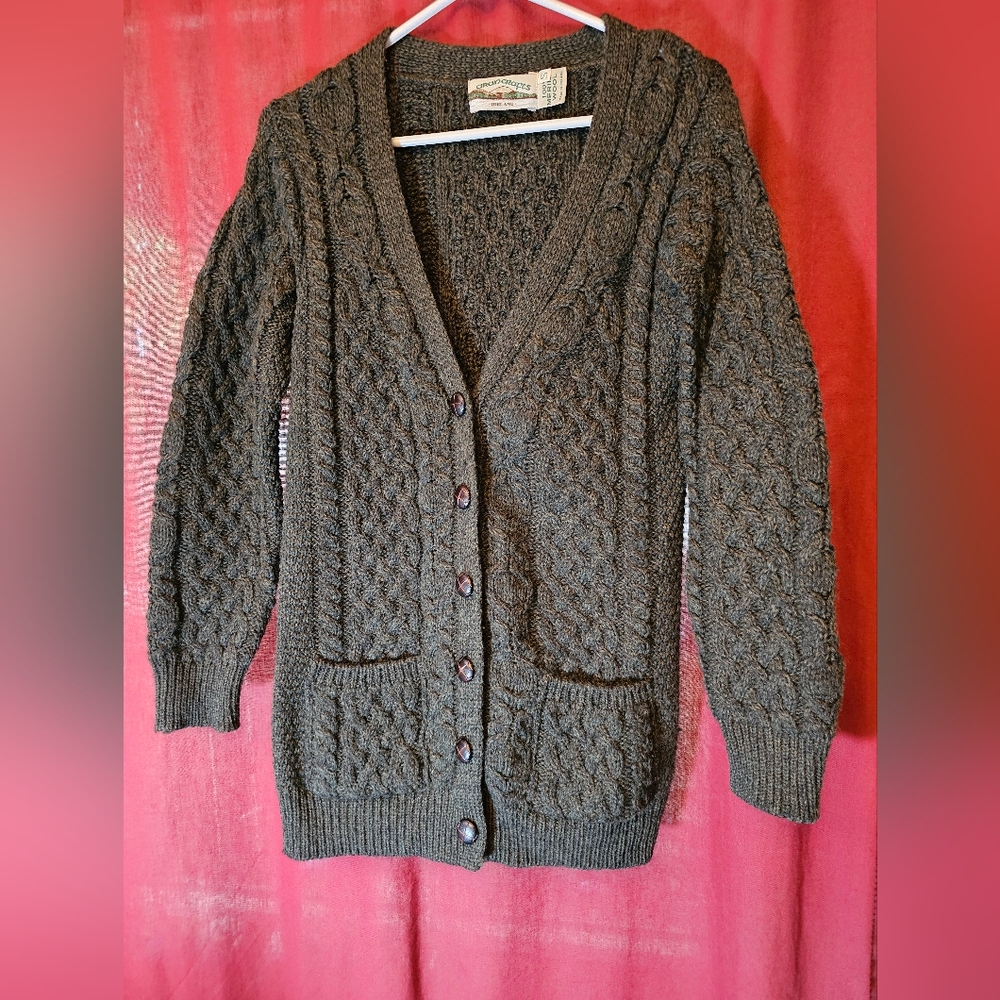 Boyfriend cardigan Aran crafts